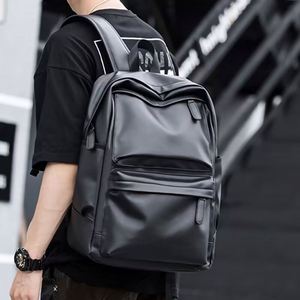 Low MOQ Custom Logo Student <b>Laptop</b> <b>Backpack</b> Men's Waterpoof Soft Pu Leather Business Travel <b>Backpack</b> - Product Image 6