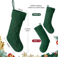 Chaussettes de Noël en coton pour enfants, grande taille, tricot torsadé, décorations de Noël pour fête de famille