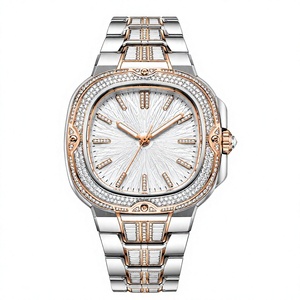 Luxury Women's Analog Quartz <b>Watch</b> With <b>Diamond</b> Accents Square Case Stainless Steel Band - Product Image 1
