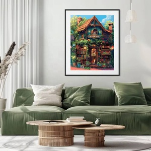 Pintura de Diamantes 5D Acrílica Creativa para Niños - Diseño Completo Personalizado de Animales y Paisajes, Decoración del Hogar Estilo Japonés - Product Image 3