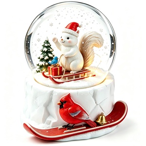 Bola de Nieve Navideña Coleccionable Personalizada, Decoración para el Hogar, Regalo, Figura de Ardilla de Resina, Globo de Nieve, Bola de Agua Navideña para Escritorio, Recuerdo, Regalo - Product Image 4