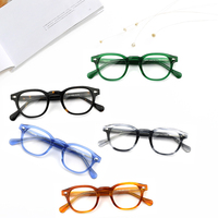 Montures optiques rondes en acétate personnalisées OEM ODM, lunettes vintage classiques, montures de lunettes à bordure complète pour femmes et hommes, vente en gros