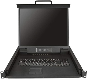 <span class=keywords><strong>Console</strong></span> KVM sur rail double personnalisée H-D 1080p - KVM DVI/VGA avec moniteur LCD 17 pouces <span class=keywords><strong>pour</strong></span> rack de serveur - KVM LCD 1U entièrement équipé - Product Image 1