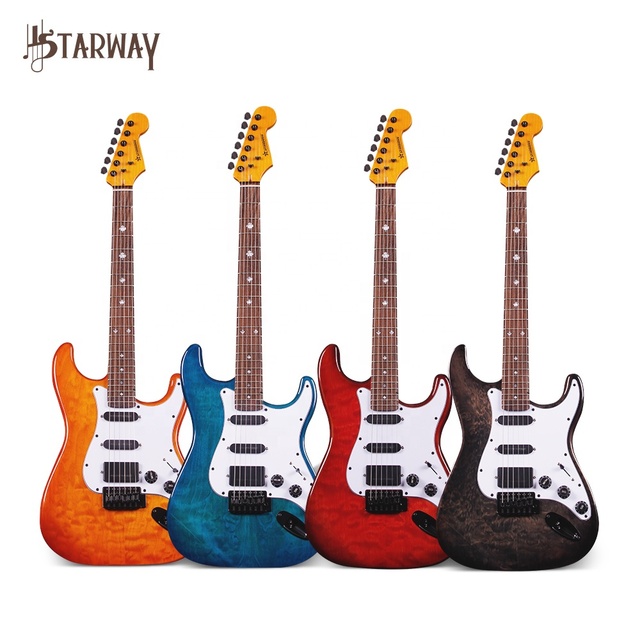 STARWAY E293 Cheapest Basswood Bass Electric Guitar 6 Strings Guitar Music Instrument for Beginner or Performance