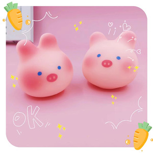 Juguete de Descompresión Suave y Adorable de Flor de Cerezo, Conejo y Cerdo para Apretar, para Niños de 5 a 7 Años - Product Image 4