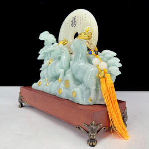 Trois chèvres chanceux <span class=keywords><strong>chèvre</strong></span> ornement trois soleils chanceux <span class=keywords><strong>chèvre</strong></span> invitant Fortune chinois salon refroidisseur de vin décoration artisanat mise en page - Product Image 5