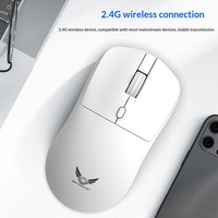 Mouse Optik Nirkabel USB T2 Stok Langsung Pabrik Tiga Kecepatan DPI Tombol Suara Klik Ringan Ergonomis Bertenaga Baterai untuk Laptop