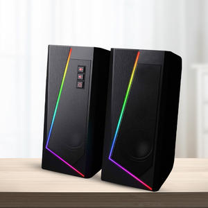 Portable RGB Desktop <strong>Speaker</strong> <strong>PC</strong> Computer Stereo <strong>Speaker</strong> With 6 Colorful LED Modes USB Powered With 3.5mm Cable - Product Image 4