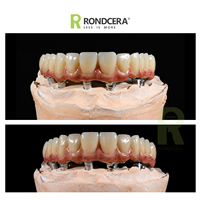 Disque en zircone polyvalent Rondcera de qualité implant CE pour la restauration dentaire CAD/CAM de bridges, couronnes et abutments personnalisés