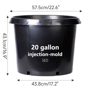 Vườn ươm chậu ngoài trời Vườn bền thân thiện với môi PP nhựa vòng 15 gallon người trồng chậu - Product Image 2