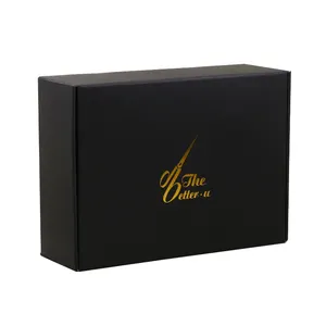 Professional Supplier For Custom Black Mailing Boxes With Gold Foil Logo