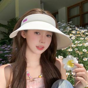 Chapeau de soleil rose à large bord avec protection UV pour femmes, idéal pour l'été, la plage, le cyclisme et les activités de plein air - Product Image 3