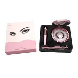 ME01 Großhandel magnetische falsche Wimpern magnetische Eyeliner Wimpern 3d 5 Magnete flüssige Eyeliner Set Wimpern Kits