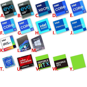 สติกเกอร์กาวติด CPU คอมพิวเตอร์ รุ่น ULTRA I7 I5 I9 U9 U7 สำหรับแล็ปท็อปและเดสก์ท็อป รุ่นที่ 14 ของแท้ 100 ชิ้น/แพ็ค - Product Image 4