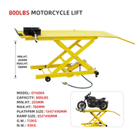 Plateforme de table hydraulique pneumatique de haute qualité 800 LBS pour levage efficace de moto, idéale pour le remplacement de pneus et l'ajustement de chaînes