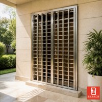 Puerta de Seguridad de Construcción Soldada con Acabado Pulido para Seguridad Residencial