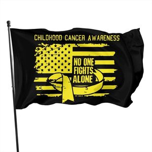 แบนเนอร์ธงความรู้เกี่ยวกับมะเร็งในเด็กโพลีเอสเตอร์ 100% แบบกําหนดเอง 3 'X 5' - Product Image 2