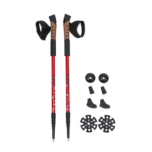 ไม้เท้าเดินป่า Cleye ทำจากอลูมิเนียมอัลลอยด์ ปรับความยาวได้ พร้อมด้ามจับไม้ก๊อกและระบบล็อคภายใน สำหรับเดินป่าและเดินเขา - Product Image 1