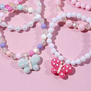 Ensemble de 6 bracelets colorés pour filles, bracelets à perles, bijoux pour petites filles - Product Image 1