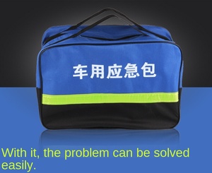 Kit de Emergencia Portátil para Auto, Bolsa de Rescate de Primeros Auxilios con Extintor, Martillo de Seguridad, Arrancador de Baterías, Correas de Seguridad, Guantes - Product Image 2