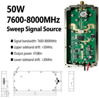 Modul Sumber Sinyal Sweep 50W 7600-8000MHz 7.8GHz Dengan Sirkulator 47dBm 7.6GHz 8GHz untuk Pengujian RF Pengembangan Sistem Nirkabel