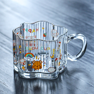 Tazza di caffè in vetro con manico Design creativo carino Tumbler Bar a casa studente bere tazza di acqua di vetro - Product Image 4