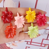 Nouvelles perles multicolores en poudre de coquillage pressée 3D en forme de fleur de lys trompette à trou droit, accessoires de bijoux hawaïens DIY pour boucles d'oreilles et colliers