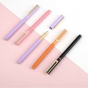 Stylo bille promotionnel 2-en-1 avec corps métallique effaçable, encre noire/bleue, écriture fluide, idéal pour offrir - Product Image 2