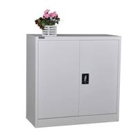 Archivador Metálico Moderno de Baja Altura con 2 Puertas y Estante para Oficina y Hogar