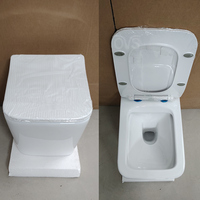 WC suspendu sans réservoir OVS certifié CUPC, cuvette de toilette murale en céramique sans rebord, sanitaires pour salle de bain