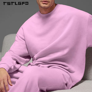 Sweat-shirt à col rond surdimensionné personnalisé pour homme, mélange de coton écologique de qualité supérieure pour le streetwear, la mode urbaine - Product Image 2