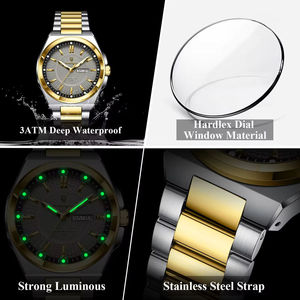 Reloj de Cuarzo de Lujo Original Poedagar 896 para Hombre, Resistente al Agua, Luminoso, con Correa de Acero Inoxidable - Product Image 6