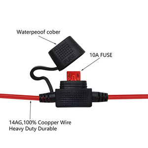 Otomotiv için sigorta tutucu uzatma kablosu ile O Ring konnektörlere kapaklı 12V SAE 2 pinli konnektör - Product Image 2