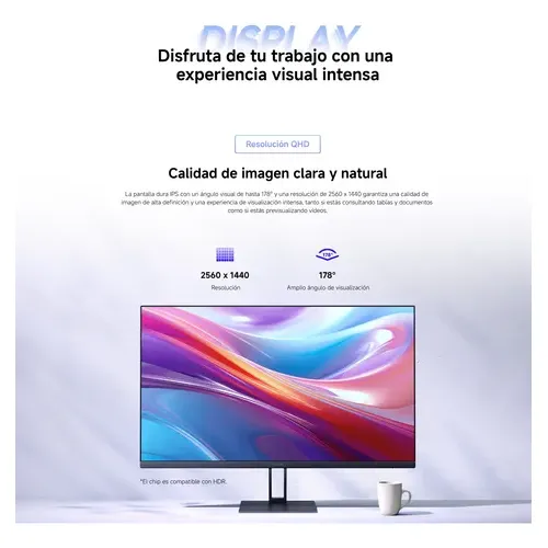 For Xiaomi A27qi 27-inch HDR LED 100Hz 100%sRGB 95%dci-p3 Wide