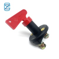 Interrupteur isolateur de batterie 2 pôles 12V-60V 300A pour bateau, voiture, camping-car, VTT, camion - ABS rouge et cuivre