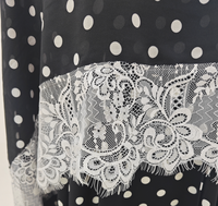 Abaya ouverte à pois MEXIZO 2026 avec bordure en dentelle et ensemble hijab en mousseline assorti – Robe Abaya Kaftan islamique modeste pour femmes musulmanes
