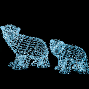 3D Outdoor Led Animal Figure Sculptures Dolphin <strong>Tiger</strong> and Bear <strong>Motif</strong> Lights for Christmas Decoration - Product Image 5