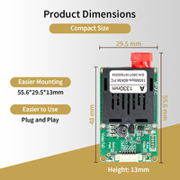 Transceptor de Video de Fibra Óptica CVBS 1CH Analógico para CCTV, Módulo TTL TX RX de Fibra Única FC 60KM 1270/1330nm para Extensión de Señal de Cámara