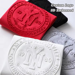 T-Shirt in Puro Cotone di Alta Qualità all'Ingrosso, <span class=keywords><strong>Logo</strong></span> Personalizzato in Rilievo, Design Oversize Comodo in Vari Colori - Product Image 1