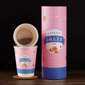 Taza impresa Desechable Té instantáneo caliente Parte inferior interior Logotipo personalizado Fácil de llevar Té - Product Image 2