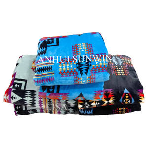 Manta polar personalizada de EE. UU., manta de tamaño King <span class=keywords><strong>azteca</strong></span> del sudoeste, manta de invierno Reversible para sofá cama, venta al por mayor - Product Image 5