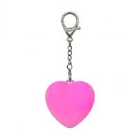 Porte-clés Lampe de Nuit LED Tactile en Forme de Cœur, Rechargeable par USB, Mini Lampe à Clé avec Arrêt Automatique, Charme de Sac Adorable, Cadeau pour Filles et Enfants