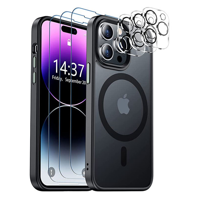 7 In1 Pack for IPhone11 13 14 Pro Max Case Anti-Shock Anti-Scratch Phone Case Set Lens Camera Screen Protector Set