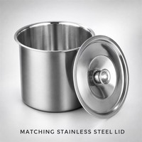 Tutup Panci Stok Komersial Stainless Steel Multi-Kapasitas Model 06 Tebal untuk Restoran Hotel Dapur Penyimpanan Sup
