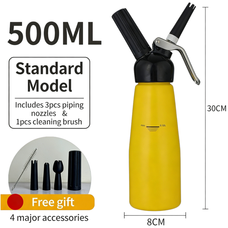 500ml Yellow Whipped Cream Dispenser
