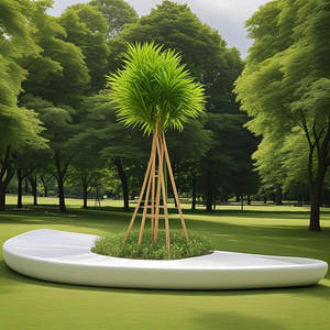 Jardín moderno Paisaje urbano FRP Maceta Sillas Y690 Centros comerciales Aeropuertos Plazas públicas Calle al aire libre Ocio Arte Flores Macetas - Product Image 6