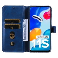 Prix d'usine pour l'étui en cuir à rabat en texture de veau classique Xiaomi Redmi Note 11 Global / Note 11S
