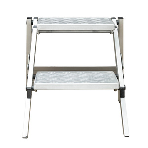 Escabeau pliable portable à deux marches en aluminium, anti-rouille, pour usage quotidien en intérieur - Product Image 4