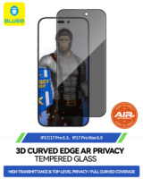 Protector de Pantalla de Vidrio Templado 9H Ultrafino de 0.33mm, Anti-Rayones, 3D Curvo, con Privacidad AR, Fácil Instalación, con Herramientas para