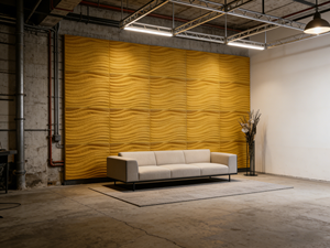 Installation de panneaux insonorisants ondulés, décoration murale de fond pour <span class=keywords><strong>cinéma</strong></span> et hôtel, et panneaux acoustiques - Product Image 1